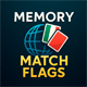 Memory Match Flags - HTML5 Game (Phaser 3) - 1000 Levels - CodeCanyon Item for Sale