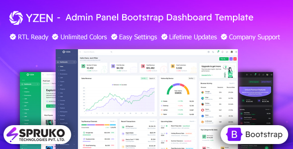 Yzen - HTML Admin Panel Bootstrap Dashboard Template