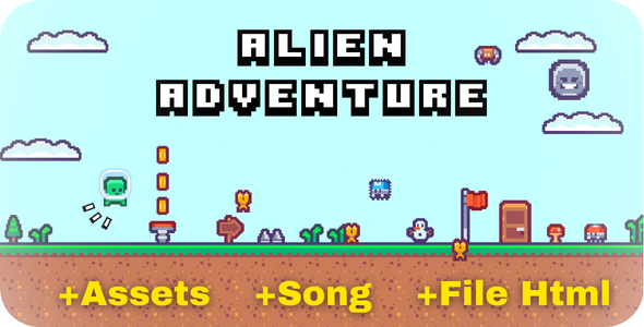 Construct 2/3 Game – Alien Adventure Platformer | HTML5 Game