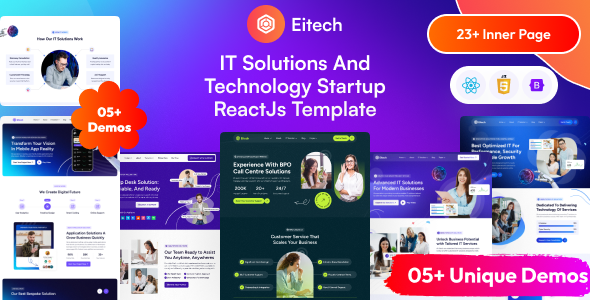Eitech - IT Solutions & Technology Startup React Template