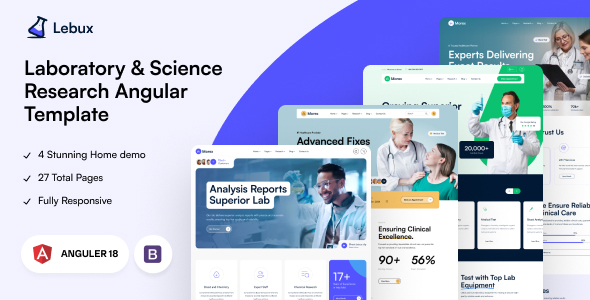 Labux - Laboratory & Science Research Angular Template