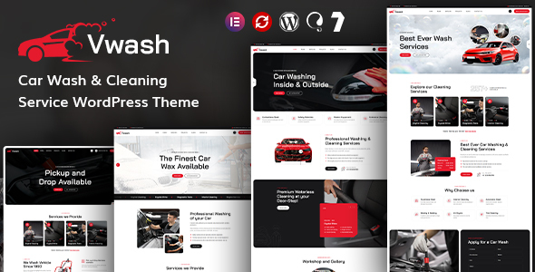 Vwash - Car Wash & Cleaning Service WordPress Theme