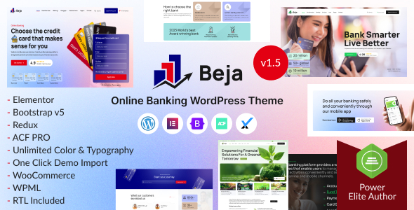 Beja - Banking Finance & Fintech Elementor WordPress Theme