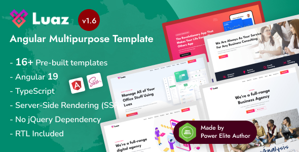 Luaz - Angular 19 Multipurpose Template + SSR