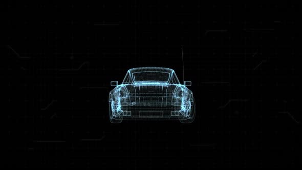 3D Porsche 911 930 Turbo 1975 Hologram / HUD