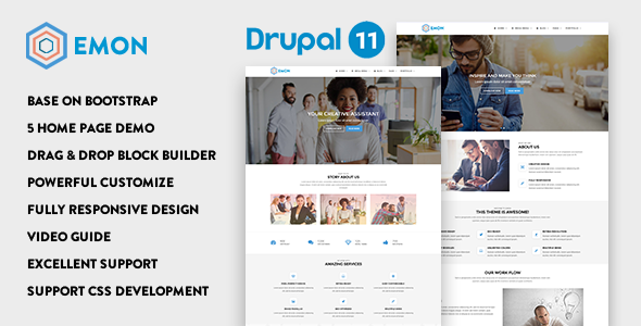 Emon - Responsive Business Drupal 11 Theme