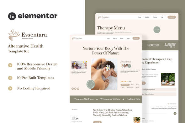 Essentara - Alternative Health Elementor Template Kit