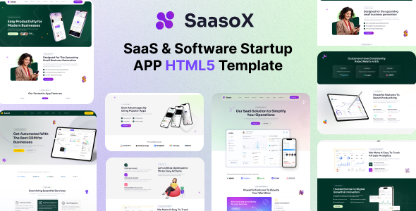 SaasoX - SaaS & Software App Landing HTML5 Template