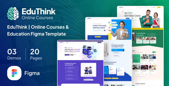 EduThink | Online Courses & Education Figma Template