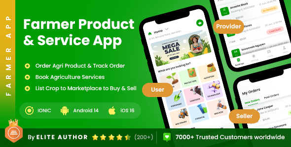 6 App Template | Agriculture App | Crop Management App | Farmer Help App | Crop Market | Farmer App