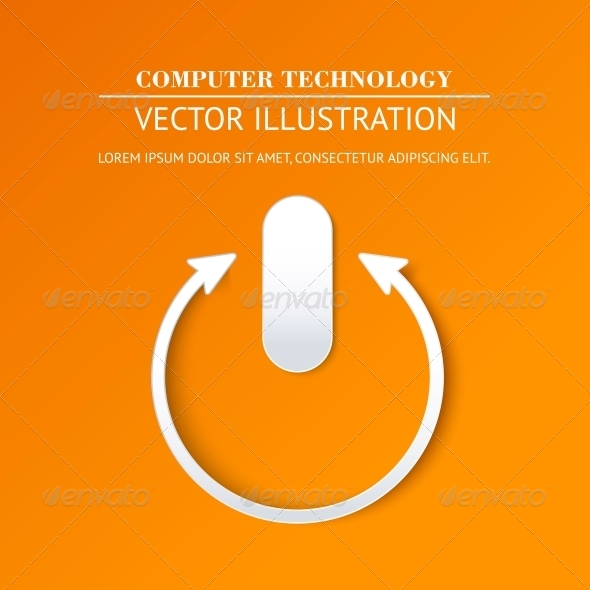 Vector Login Page with Tune Power Button