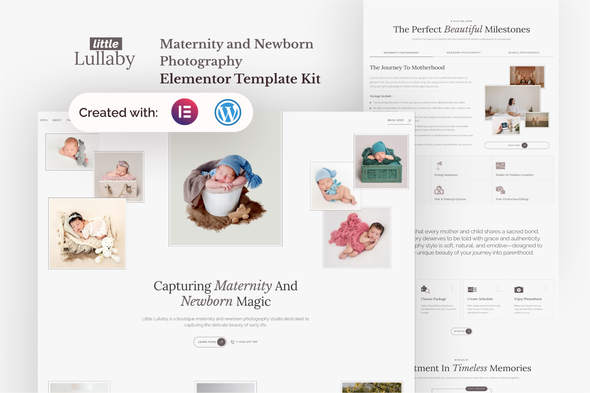 Lullaby - Maternity & Newborn Photography Elementor Template Kit