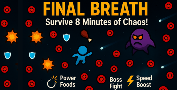 Super Breathe 5 Minute Procedural Survival HTML5 Game  Customizable Enemies Boss Fight