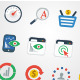 Flat SEO Services Icon Set - GraphicRiver Item for Sale