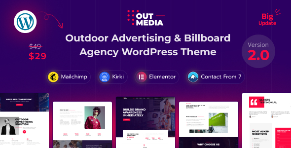 Outmedia - Outdoor Advertising & Billboard Agency WordPress Theme