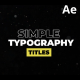 Simple Typography Titles - VideoHive Item for Sale