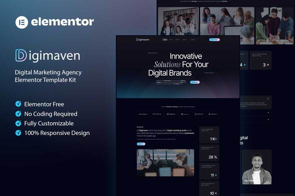 Digimaven - Digital Marketing Agency Elementor Template Kit