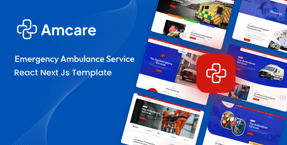Amcare - Ambulance Service React Next Js Template