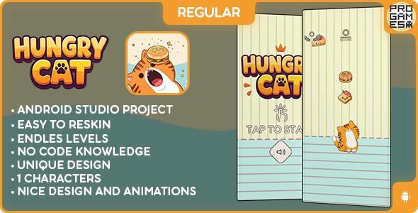 Hungry Cat (REGULAR) - ANDROID - BUILDBOX CLASSIC game