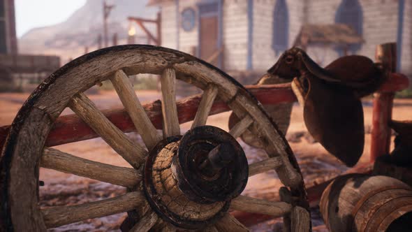 Old American Wild Western Style Town alt