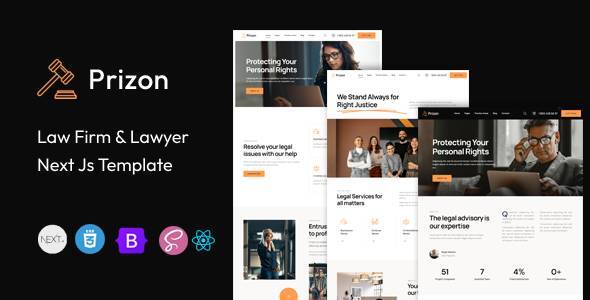 Prizon | Law Firm & Lawyer React Next Js Template