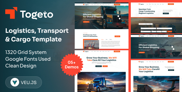 Togeto - Logistics, Transport & Cargo Business Vue Nuxt 3 Template