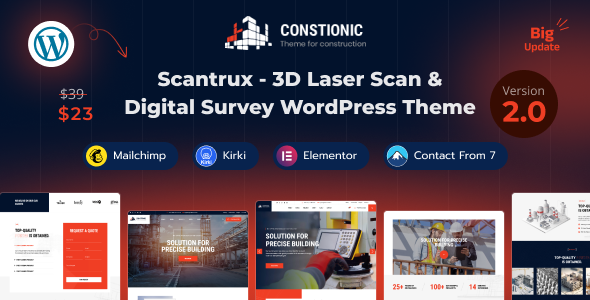 Scantrux - 3D Laser Scan & Digital Survey WordPress Theme