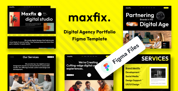 Maxfix – Digital Agency Portfolio Figma Template