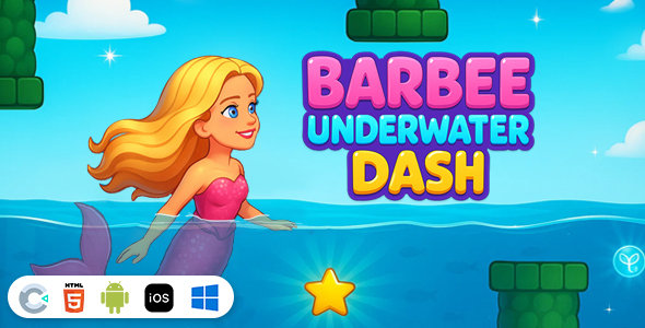 Barbee Underwater Dash [ Construct 3 , HTML5 ]