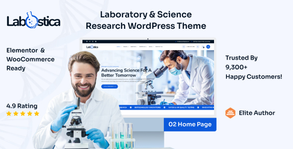 Labstica - Laboratory & Science Research WordPress Theme