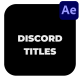 Discord Titles - VideoHive Item for Sale