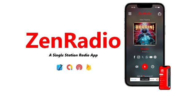 ZenRadio - A Single Station Radio & TV App | ADMOB, ONESIGNAL, FIREBASE