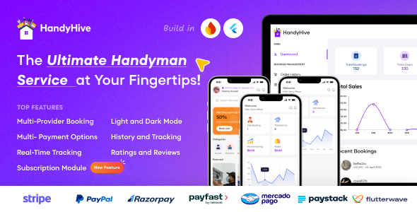 HandyHive – On-Demand Home Service & Handyman Booking App (Flutter + UrbanClone)