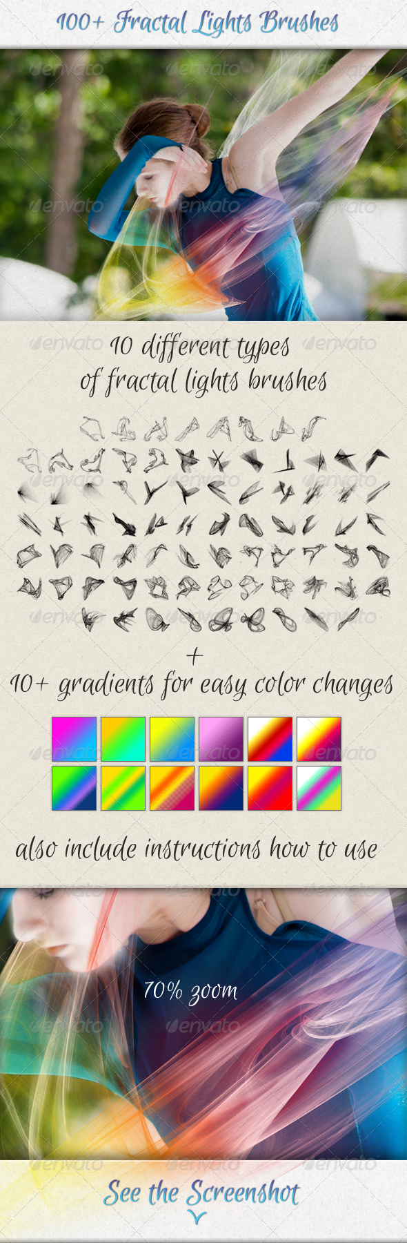100+ Fractal Lights Brushes for Visual Effects