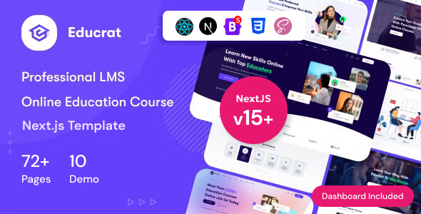 Educrat - Online Courses & Education React NextJs Template