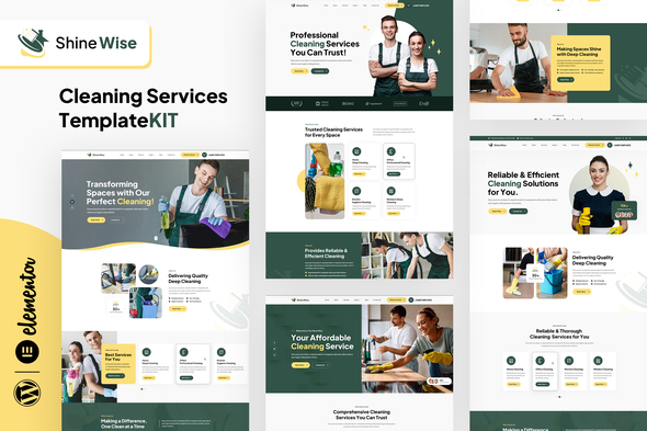 Shinewise - Cleaning Services Elementor Template Kit