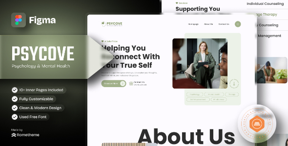 Psycove - Psychology & Mental Health Figma Template
