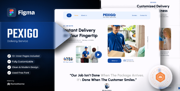 Pexigo -  Delivery Services Figma Template