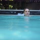 Beautiful Young Woman Swimming in a Pool at a Luxury Spa in Tropics - VideoHive Item for Sale