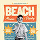 Beach Music Party Flyer - GraphicRiver Item for Sale