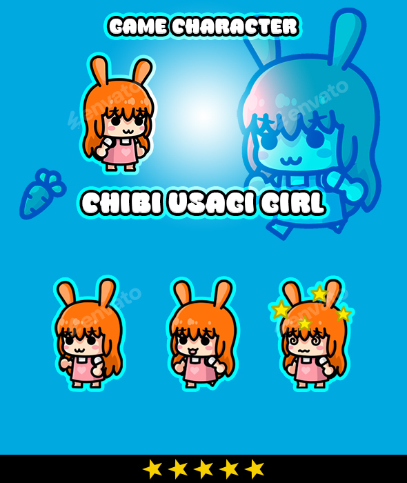 Chibi Usagi Girl Game Character