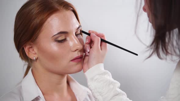 Lovely Eyes Make Up in a Studio