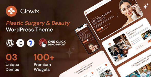 Glowix - Plastic Surgery & Beauty Clinic WordPress Theme