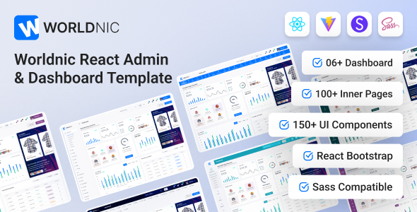 Worldnic - React Admin Dashboard Template