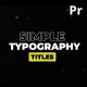Simple Typography Titles | MOGRT - VideoHive Item for Sale
