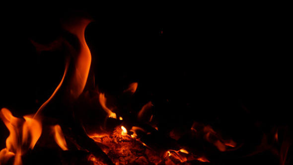 Fire in Fireplace