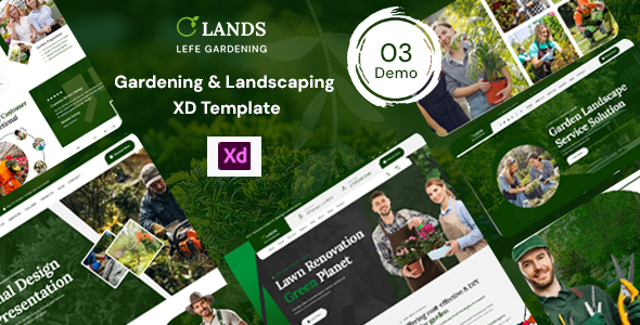 Lands - Gardening and Landscaping xd Template