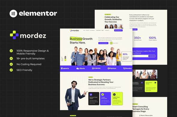 Mordez - Business Consulting Elementor Template Kits