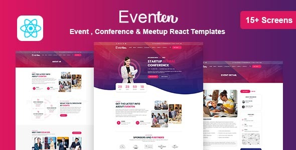 Eventen - Event , Conference & Meetup React Templates