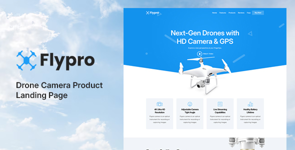 Flypro - Product Landing Page Template